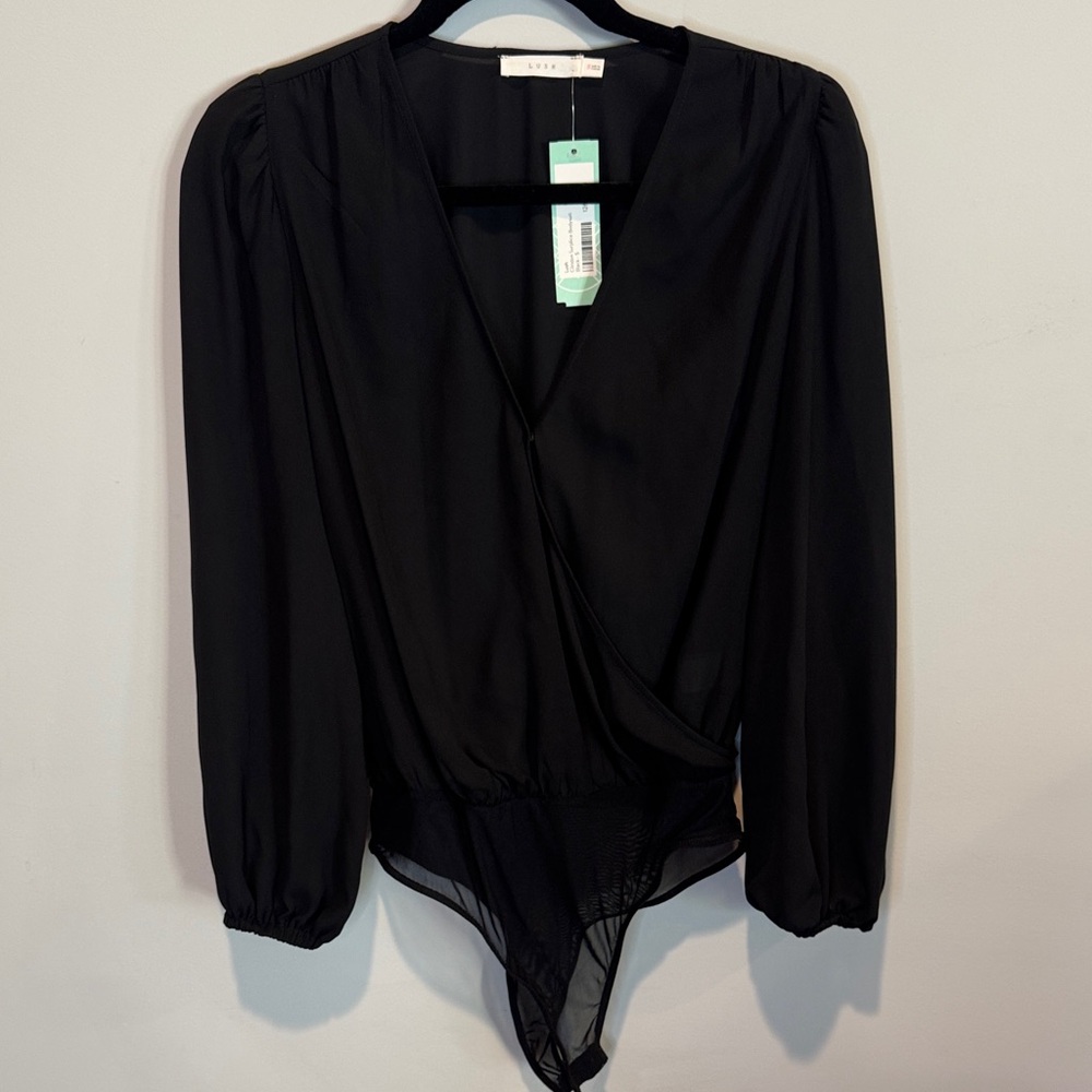 NWT Lush Clindon Surplice Elegant Bodysuit